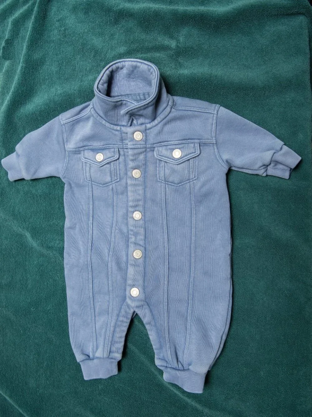 Baby VintageSoft One-Piece Bainbridge Blue Sz 0-3 mos.